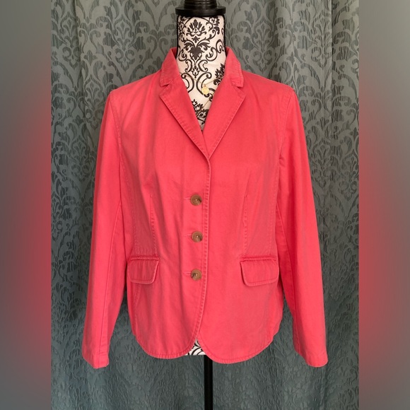 LANDS’ END | Women’s Chino Jacket Button Down Blazer - Picture 2 of 6